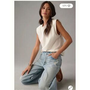 Culpos x Inc White shoulder pad top